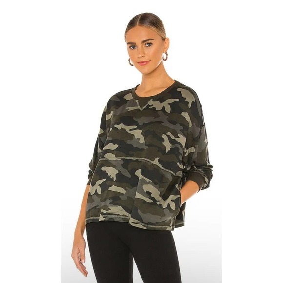 BB Dakota Nothin' To See Here Sweatshirt in Army Size M - Picture 1 of 9